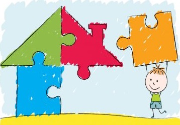 depositphotos 43610919 stock illustration boy solving puzzle house
